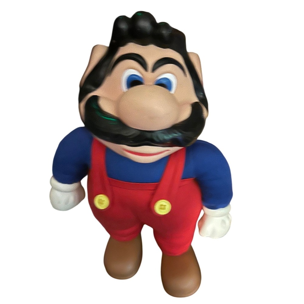 Vintage 1989 Nintendo Super Mario Applause Plush Vinyl Figure Retro Toy 1980s